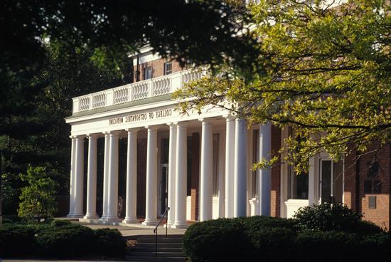 Photo of the front of Grosvenor Hall at Ohio University